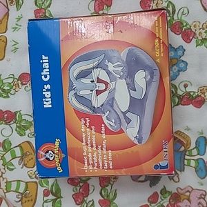 Vintage Warner Bros Looney Tunes Bugs Bunny Blow Up Inflatable Chair